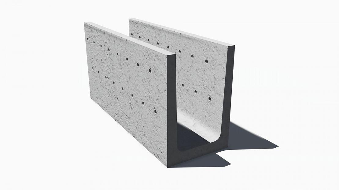 Лоток ПС отверстиями 0,5 м h 1 м фото 1