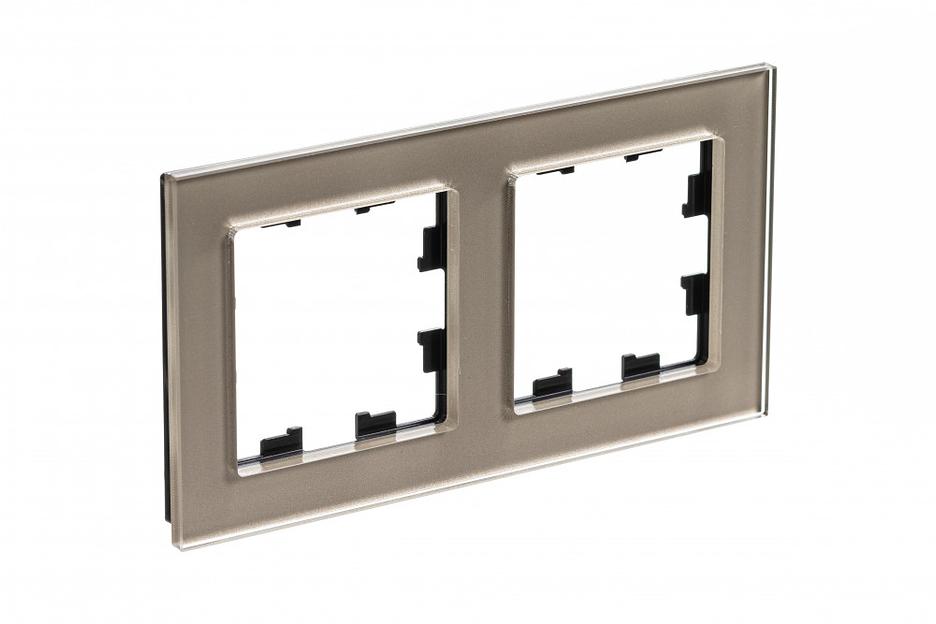 Systeme electric ATN320502 Рамка двухпостовая ATLASDESIGN NATURE, СТЕКЛО ШАМПАНЬ фото 3