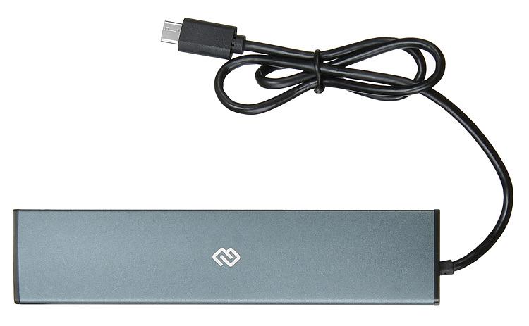 Разветвитель USB-C Digma HUB-7U3.0-UC-G 7порт. серый фото 3