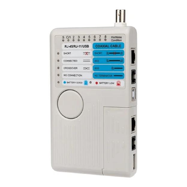 Rexant (12-1003) Тестер кабеля универсальный 5 в 1 RJ-45+RJ-11/RJ-12+1394+USB+BNC 3468 фото 1