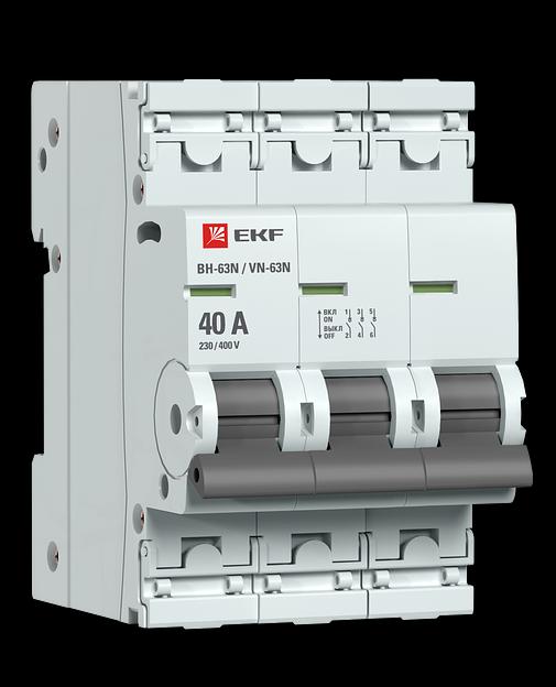 Выключатель нагрузки 3п 40А ВН-63N PROxima EKF S63340 фото 1
