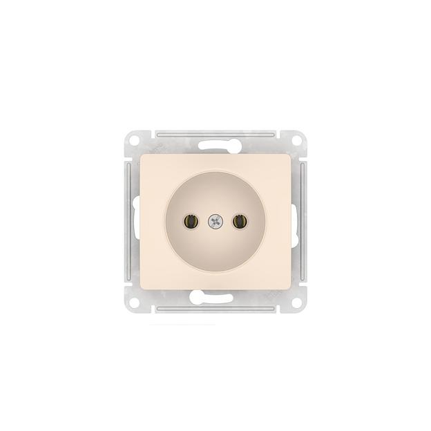 GLOSSA РОЗЕТКА без заземления, 16А, быстрозажимные клеммы, БЕЖЕВЫЙ фото 3