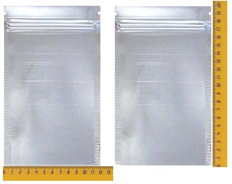 Пакет zip-lock (гриппер) фольгированный матовый 12х20 см, 100 мкм фото 2