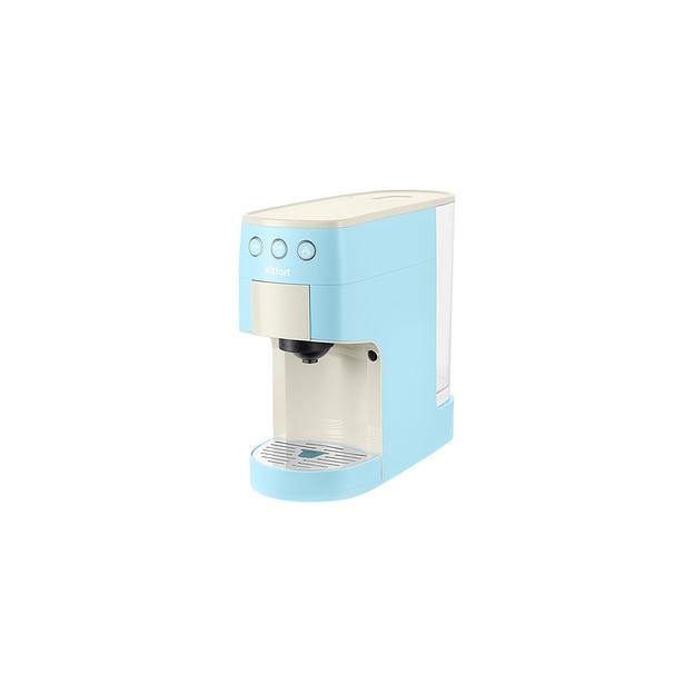 Кофеварка KitFort КТ-7466, рожковая, голубой / белый фото 1