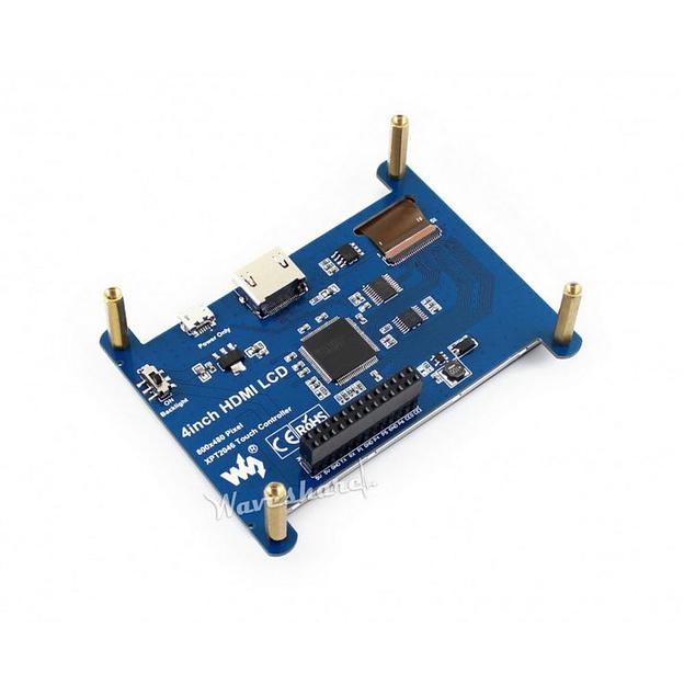 Модуль дисплея ACD18-RA333 Waveshare 4" резистивный сенсорный дисплей без корпуса, 800*480 IPS матрица, вход HDMI питание по USB, для Raspberry Pi 3 (WS12030) фото 2