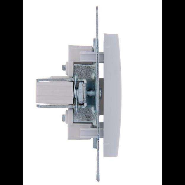 Розетка компьютерная 1-м СП Karina RJ45 механизм бел. LEZARD 707-0288-139 фото 2