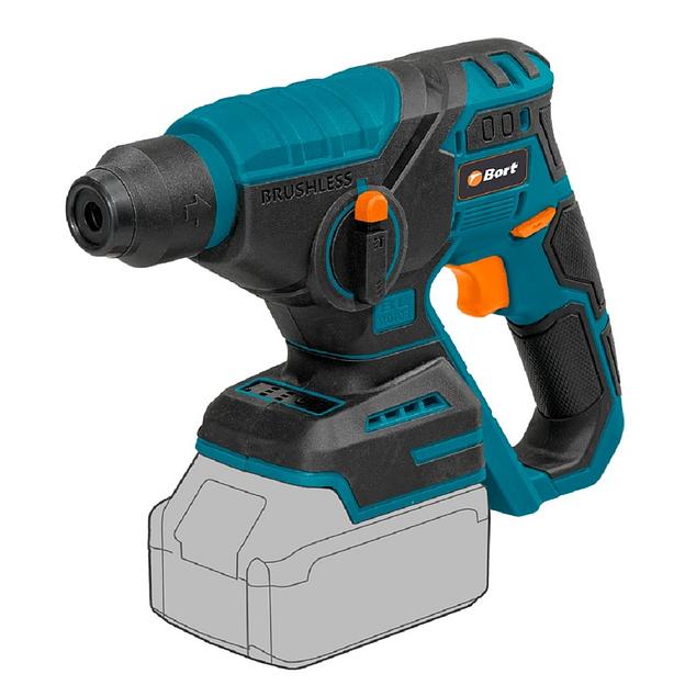 Bort ПЕРФОРАТОР АККУМУЛЯТОРНЫЙ BHD-18LI-0 (БЕЗ АКБ И ЗУ) {Аккумуляторная система Makita 18V LXT; SDS+x; 0...950 об/мин; 0...4 200 уд/мин; 1,7 Дж, 1,5 кг} [93413441] фото 1