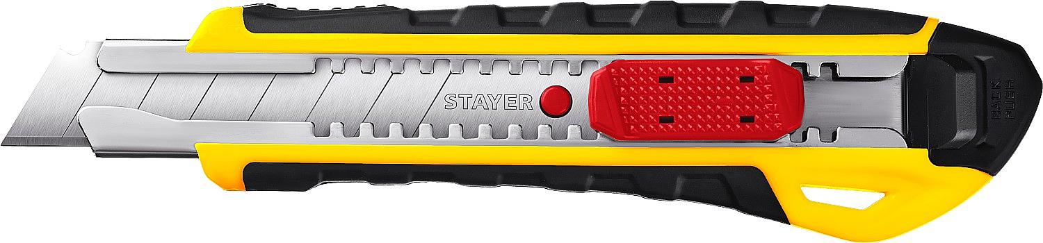 STAYER KS-18A, 18 мм, нож с автостопом, Professional (0916) фото 1