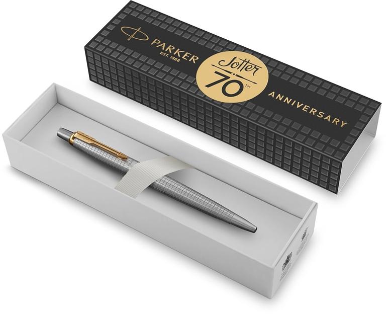 Ручка шариков. Parker Jotter SE 70th Anniversary K163 (2205611) Stainless Steel GT син. черн. подар.кор. фото 2