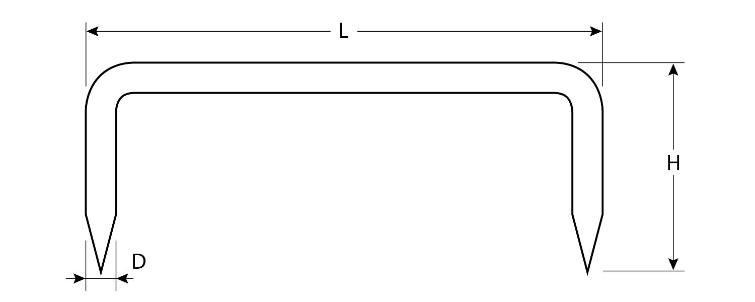 ЗУБР 200 x 70 x 8 мм, 100 шт, строительная скоба кованая (311165-200-70) фото 3
