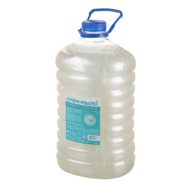Жидкое мыло белое нейтральное с перламутром 5л фото 1