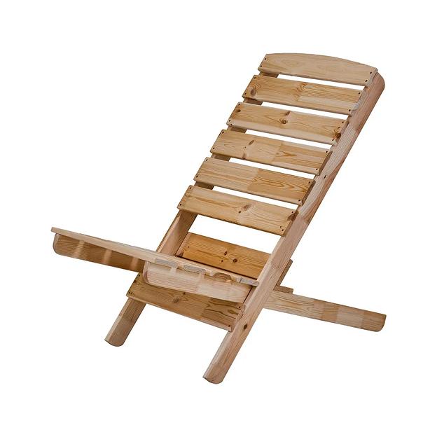 Шезлонг складной деревянный, натуральный, Бруклин, опт фото 1