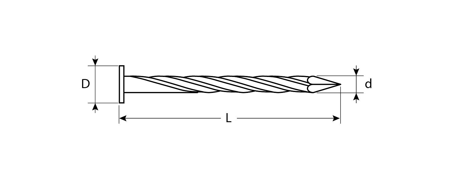 ЗУБР 70 x 3.4 мм, цинк, 5 кг, винтовые гвозди (305270-34-070) фото 3