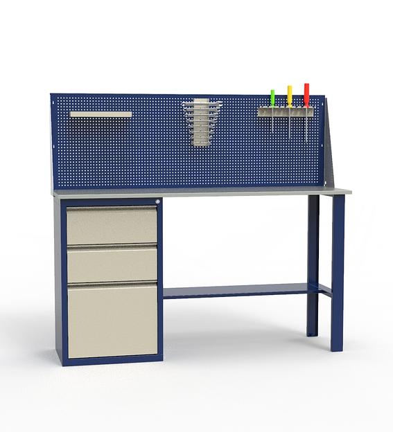 Верстак для гаража металлический однотумбовый ЛВ-1Т.03.00_сб3 фото 1