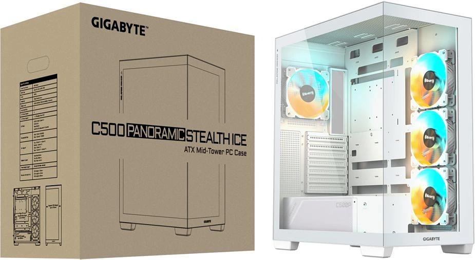 Корпус Gigabyte GB-C500PI ST белый без БП ATX 3x120mm 6x140mm 2xUSB3.0 1xUSB3.1 audio bott PSU фото 8