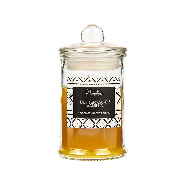 Ароматическая свеча BUTTER CAKE & VANILLA в стекле, Д60 Ш60 В110 фото 1