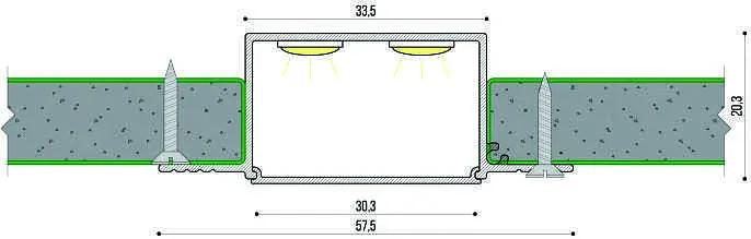 Световая линия для гипсокартона Adicom ОПТ фото 4