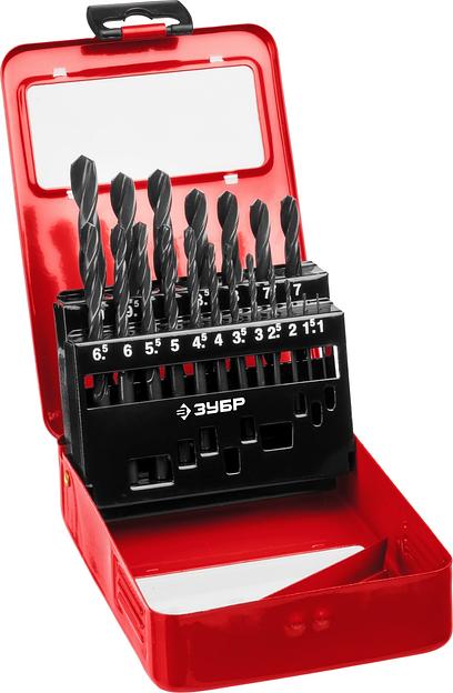 Набор сверл по металлу, сталь Р4М2, класс В, мет.бокс МАСТЕР 19шт(1-10мм) фото 1