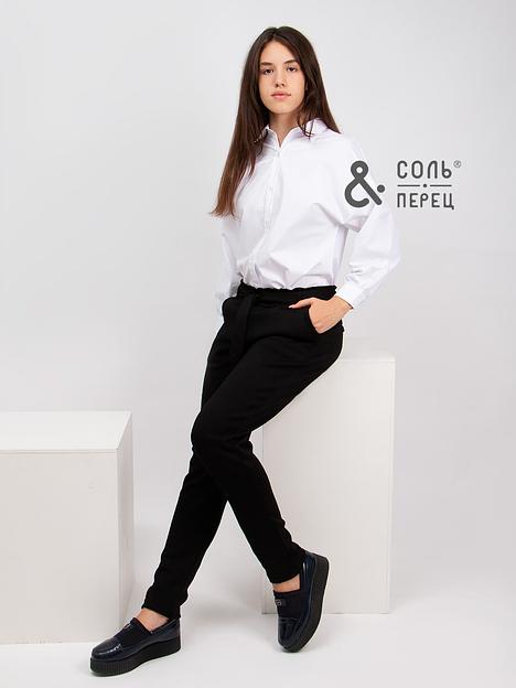 Брюки для девочки утеплённые Соль&Перец чёрный, арт.SP13 ОПТ фото 2