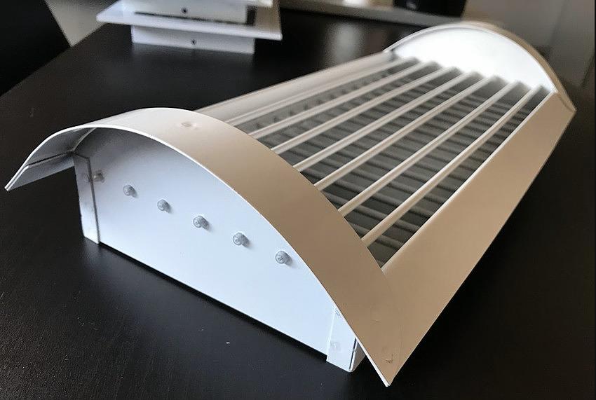 Решетка для круглых воздуховодов РКР – Одностворчатые решетки для круглых воздуховодов с дэмфером. фото 1