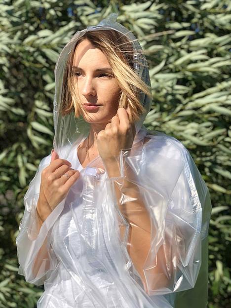 Плащ-дождевик с капюшоном ZRC длинный, плёнка фото 3