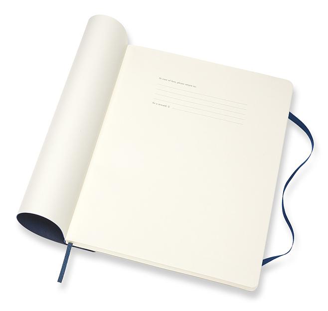 Еженедельник Moleskine CLASSIC SOFT WKNT XL 190х250мм 144стр. мягкая обложка синий сапфир фото 2