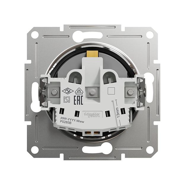 Розетка с заземлением SE EPH2900271 Asfora со шторками механизм антрацит EPH2900271 фото 3
