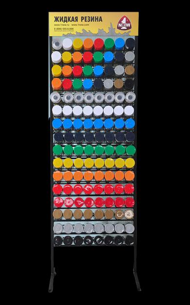 Стенд для жидкой резины на 128 баллонов 16 полок ОПТ фото 1