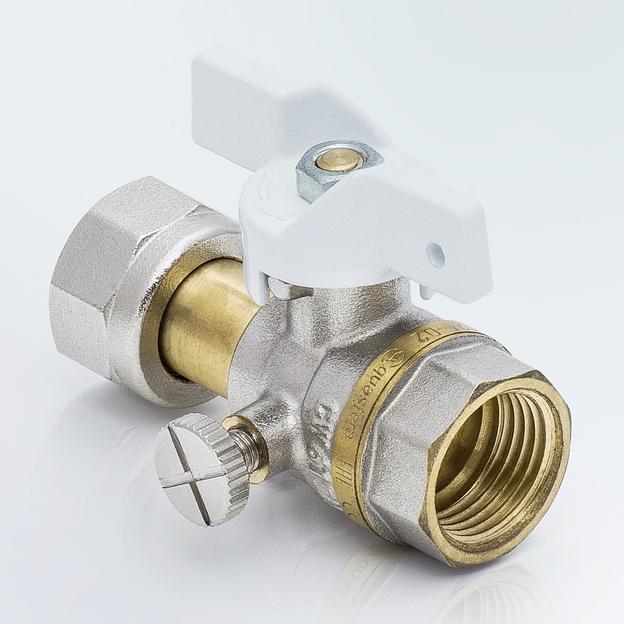 Кран для манометра 3-ходовой латунь никель Ду 15 Ру40 ВР/нак. гайка G1/2"-G1/4" Aquasfera фото 3