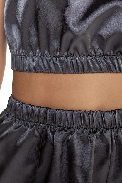 Шорты женский атлас 803/06/Серый фото 5