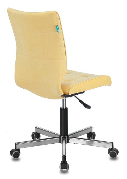 Кресло Бюрократ CH-330M желтый Velvet 74 крестовина металл хром фото 4