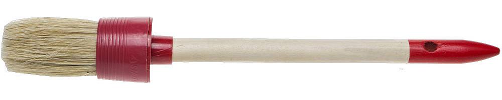 STAYER UNIVERSAL, 30 мм, пластмассовый корпус, светлая натуральная щетина, деревянная ручка, все виды ЛКМ, круглая кисть (0141-30) фото 1