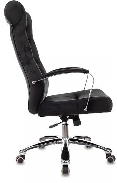 Кресло руководителя Бюрократ T-9928SL Fabric черный Italia Black крестов. металл хром фото 3