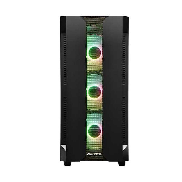 Chieftec Hunter, ATX Gaming case, w/Glass, 4xRGB fan фото 4