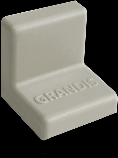 Крышка пластиковая 25*25мм, серый фото 1