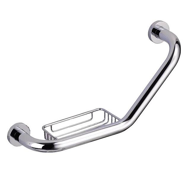 Поручень L образный «Solinne», 11424, хром, Коллекция Base фото 1