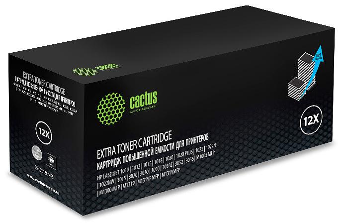 Картридж лазерный Cactus CS-Q2612X-MPS Q2612X черный (3000стр.) для HP LJ 1010/1012/1015/1018/1020 фото 1