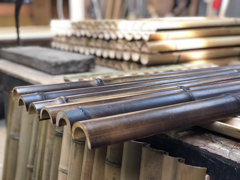 Половинка ствола бамбука, 3 м, Шоколадный, опт фото 2