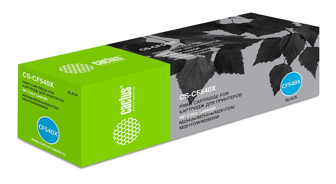 Картридж лазерный Cactus CS-CF540X CF540X черный (3200стр.) для HP LJ M254dw/M280nw/M281fdn фото 1