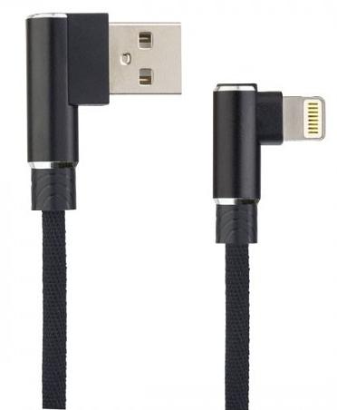PERFEO Кабель для iPhone, USB - 8 PIN (Lightning), угловой, черный, длина 1 м., бокс (I4315) фото 2
