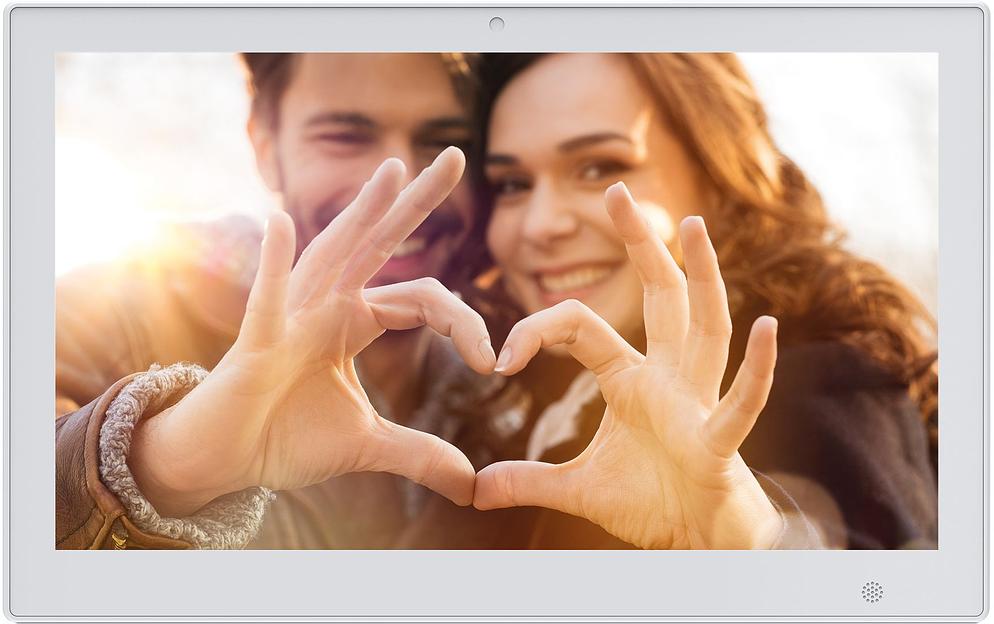 Фоторамка Digma 13.3" PF-1300 IPS 1920x1080 белый пластик ПДУ Видео фото 1