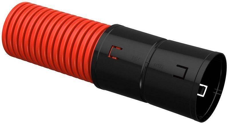 Труба гофрированная двустенная ПНД/ПВД d=75 красная (50м) (CTG12-075-K04-050-R) фото 1