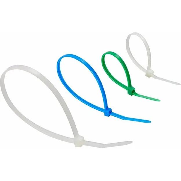 Rexant (07-7201) Набор стяжек нейлоновых 100, 150, 200 мм, цветные, НХ-1, тубус 200 шт. фото 1