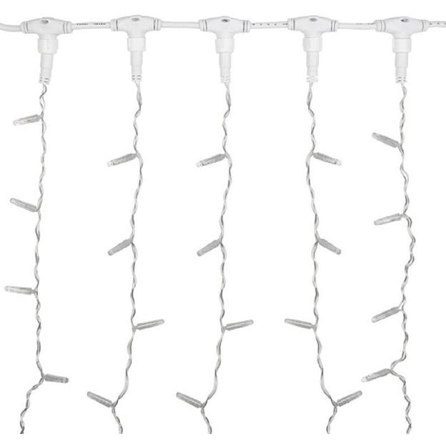 Neon-Night (235-316-6) Гирлянда Светодиодная Занавес 2Х1,5М 192 Led Теплый Белый Прозрачный Пвх Ip65 Эффект Мерцания 230В Нужен Блок 303-500-1 фото 1