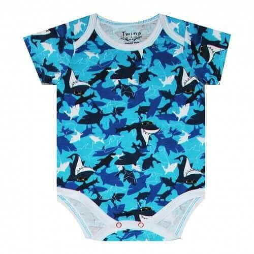 Боди детское 07.23 набивка акулы ОПТ фото 1