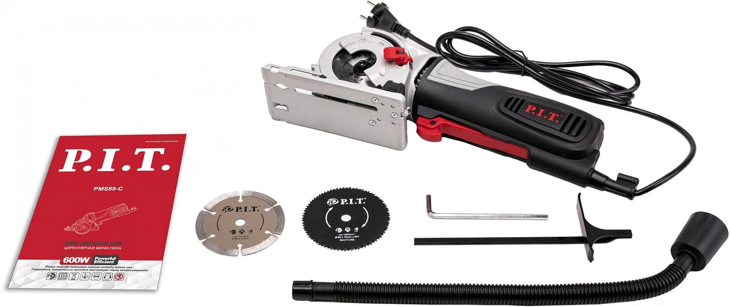 Циркулярная пила (дисковая) P.I.T. PMS89-C 600Вт (ручная) фото 9