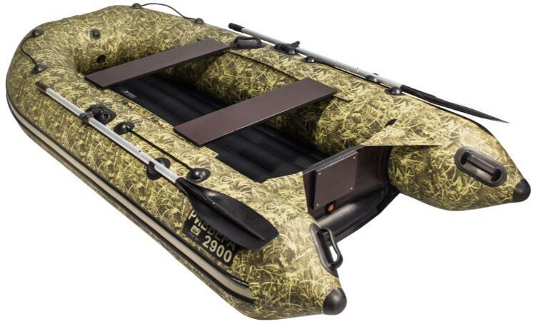 Лодка Ривьера Компакт 2900 НДНД, 2900*1500*420 мм., цвет: камуфляж камыш фото 1