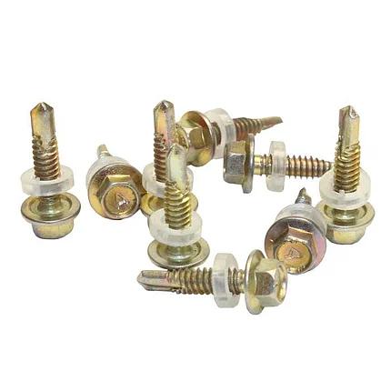 Кровельный шуруп Металл 5,5х19 (желтый) ОПТ фото 1