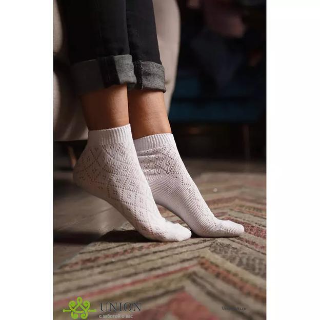 Носки Женские 10 пар укороченные «Спорт белые» ОПТ фото 2