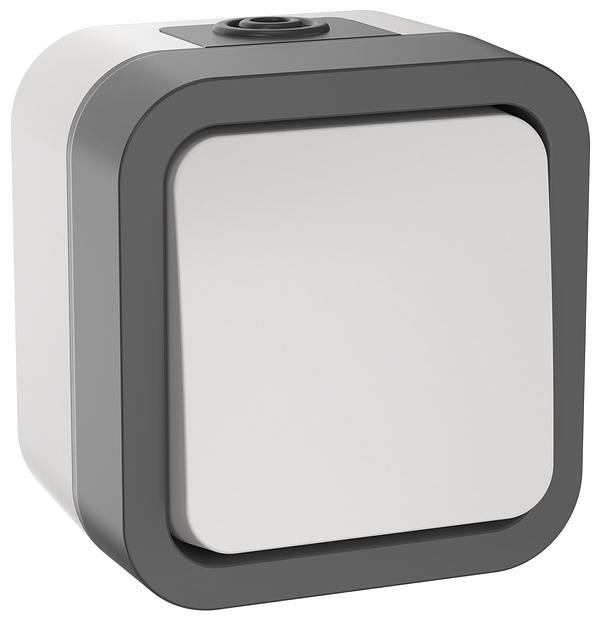 Выключатель кнопочный TORS 10А IP55 белый фото 1